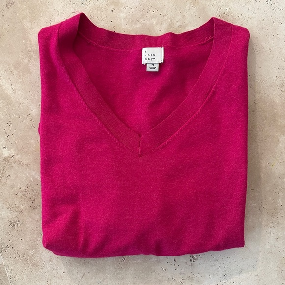 Fuchsia Knit Sweater - Picture 1 of 5